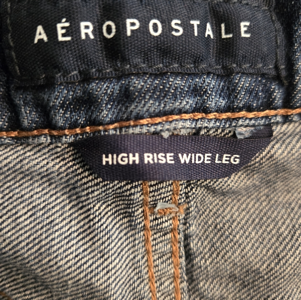 NWT Aeropostale High Rise Wide Leg Dark Wash Jeans 16R - Picture 5 of 8